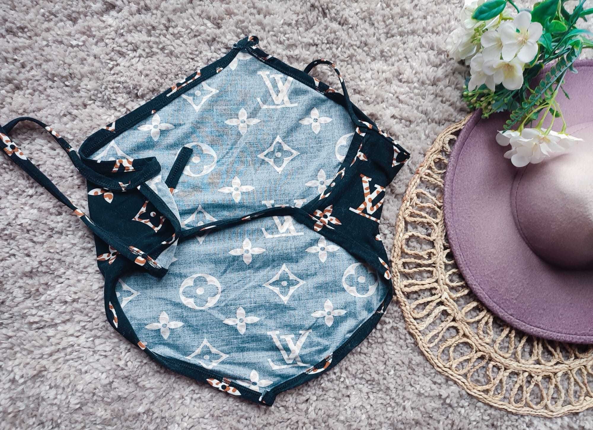 Top boho w panterę lv monogram louis vuitton aesthetic