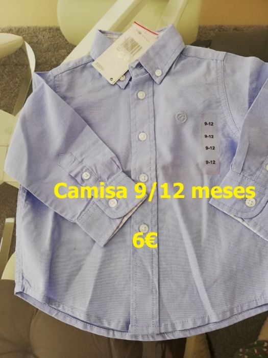 Camisas 9/12 meses