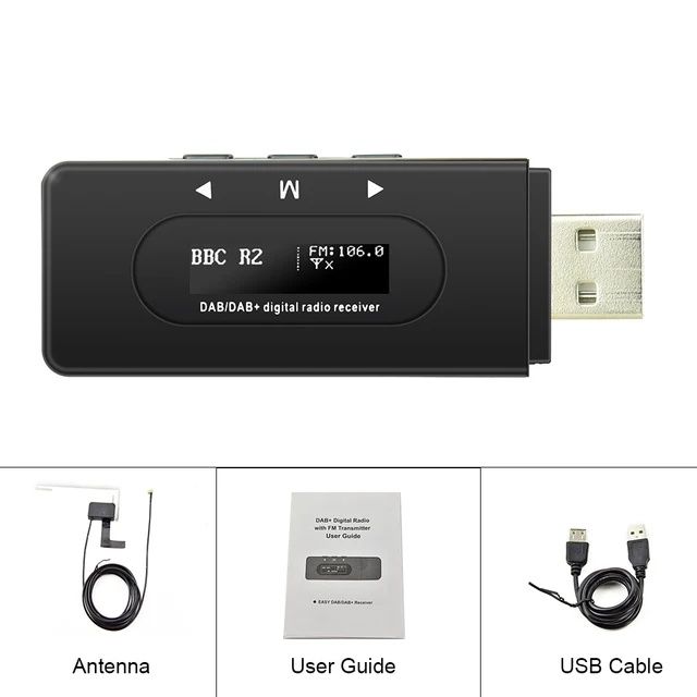 receptor sintonizar rádio digital Dab+ USB com antena NOVO