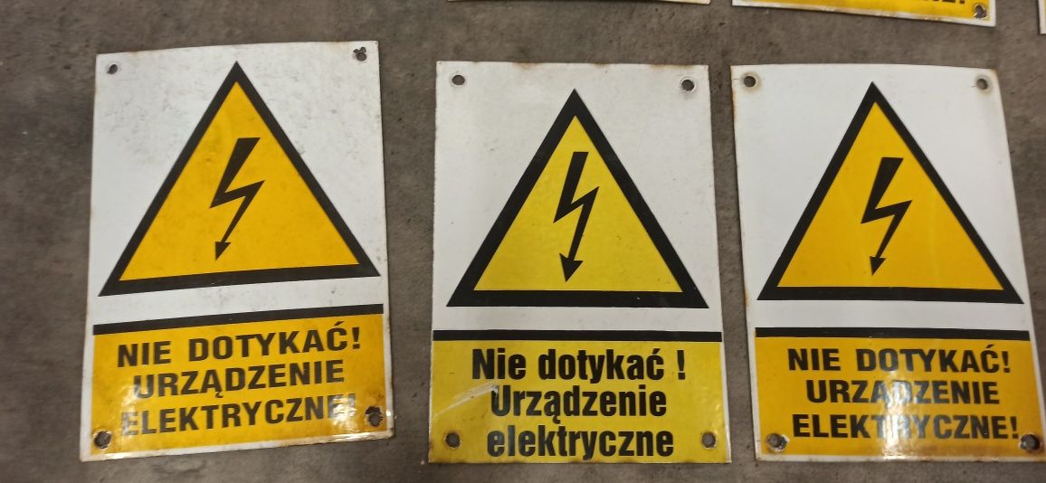 Stare tablice emaliowane PRL oryginał