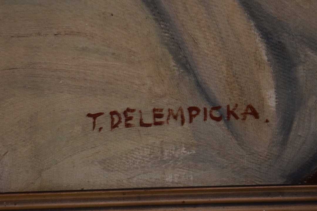 T De Łempicka - Portret Uczennicy - Studentka z Książkami Obraz Olejny