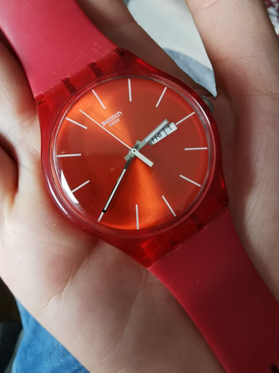 Zegarek swatch New gent czerwony Red rebel unisex