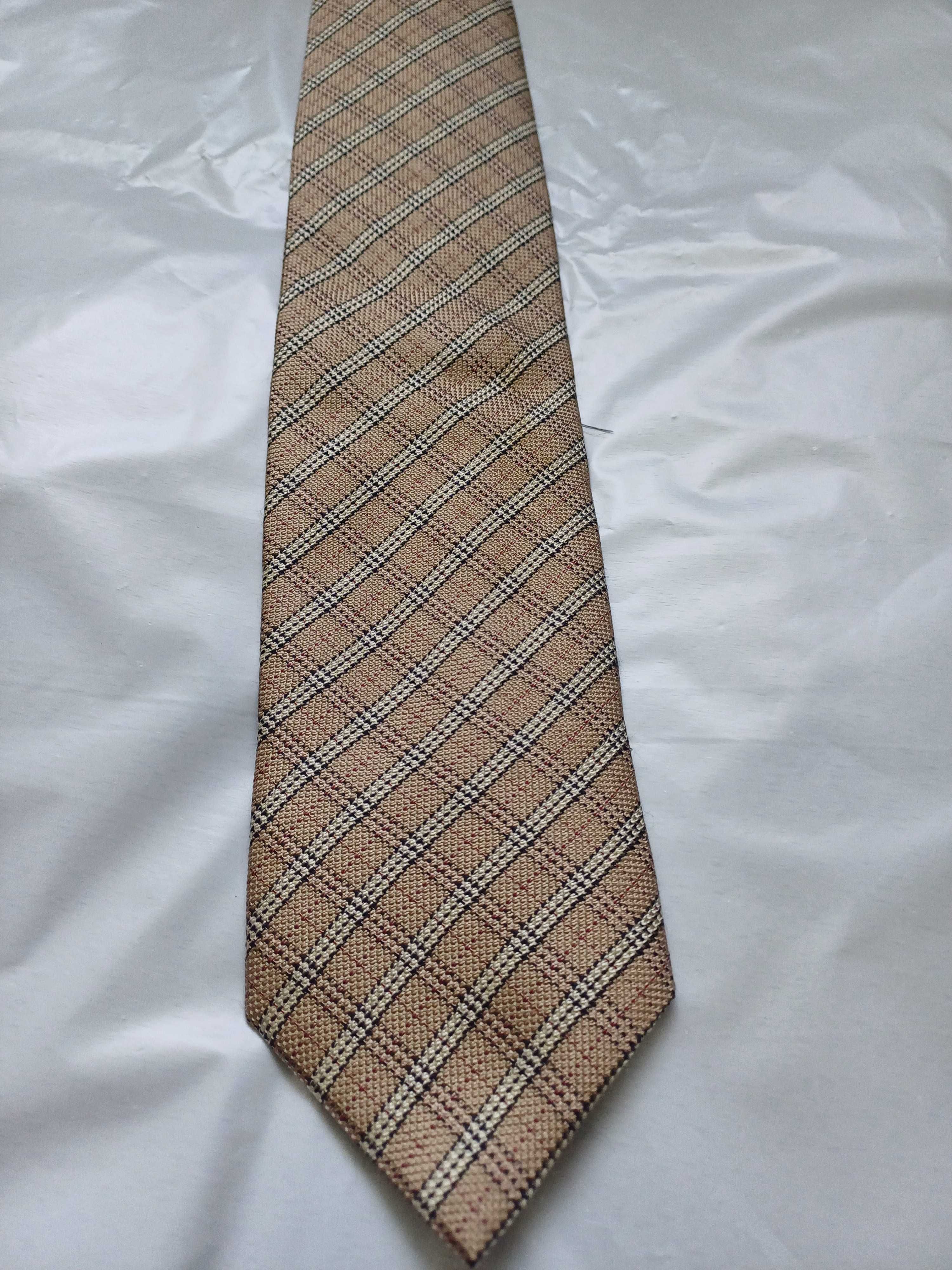Burberry jedwabny krawat w kratę