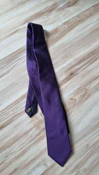 Krawat jedwabny Montego ciemny fiolet
