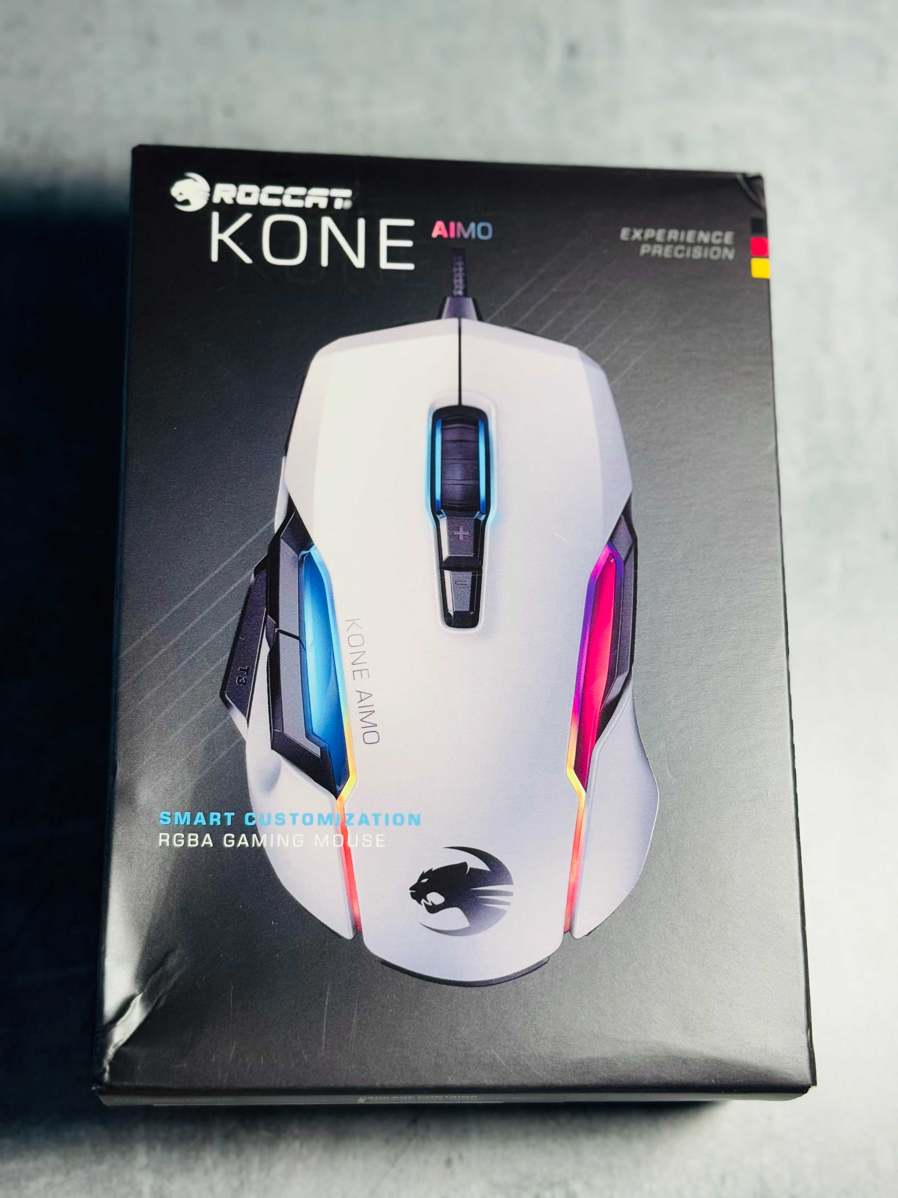 Roccat Kone AIMO – mysz gamingowa z podświetleniem RGB (biała)