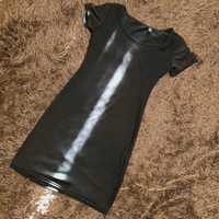 Платье футболка черное мини сарафан в обтяжку повседевное коктейльное