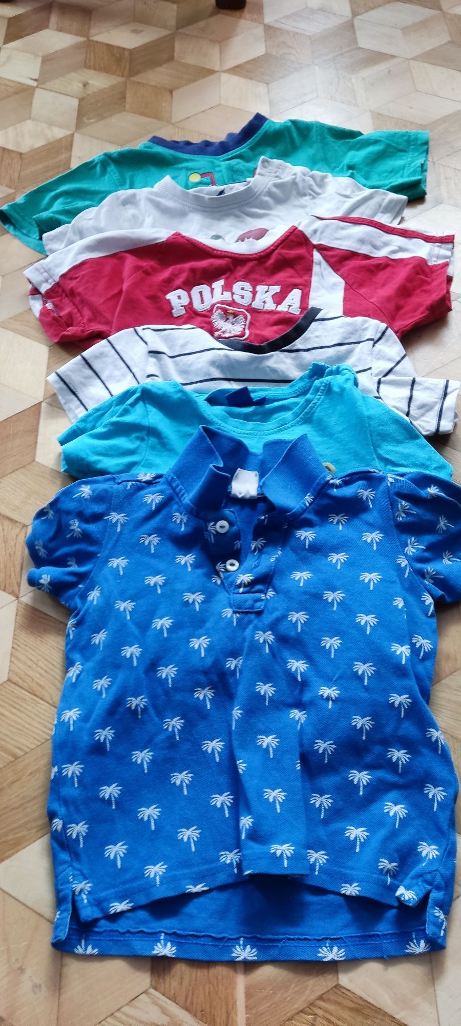 Pakiet 6szt koszulek chłopięcych z krótkim rękawem r 86 i 92