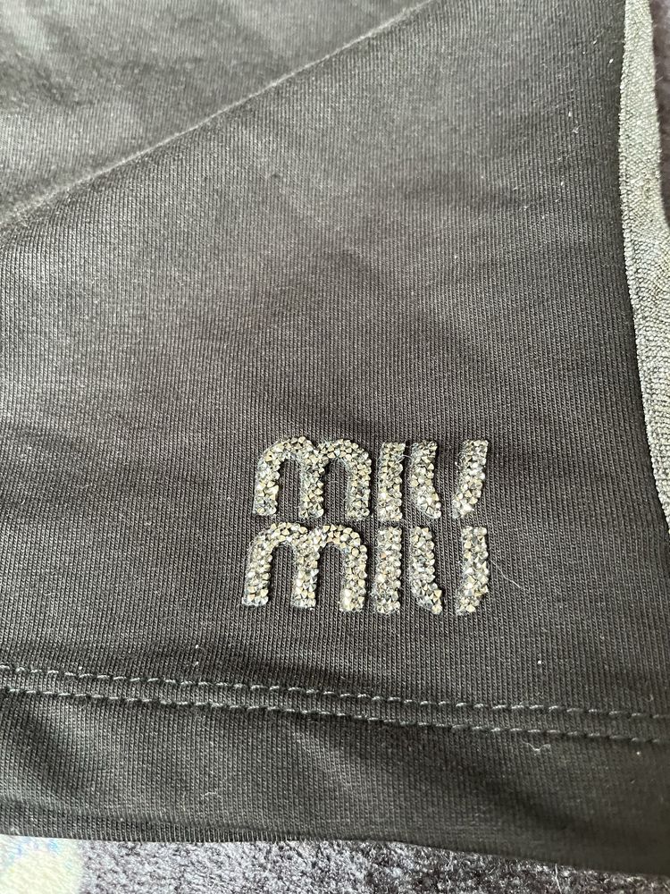 Spodenki miu miu z dodatkami srebra