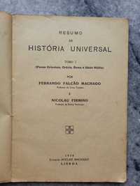 Livro Antiguidade resumo da história universal tomo um 1938