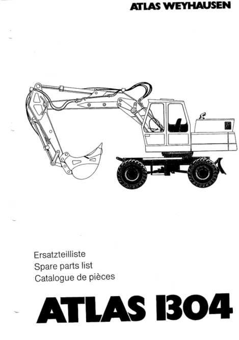 Atlas 1304/K Schematy budowy/ Katalog części/ Kołowe/Gąsienicowe