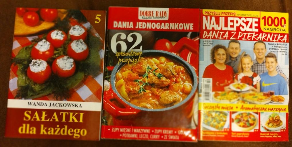 Zestaw książek o tematyce gastronomicznej