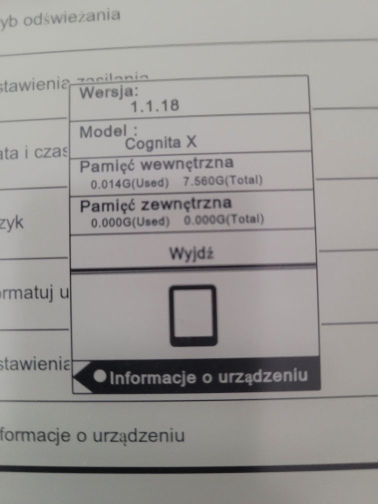 Czytnik e-booków Bemi Cognita X (1.1.18) + etui gratis