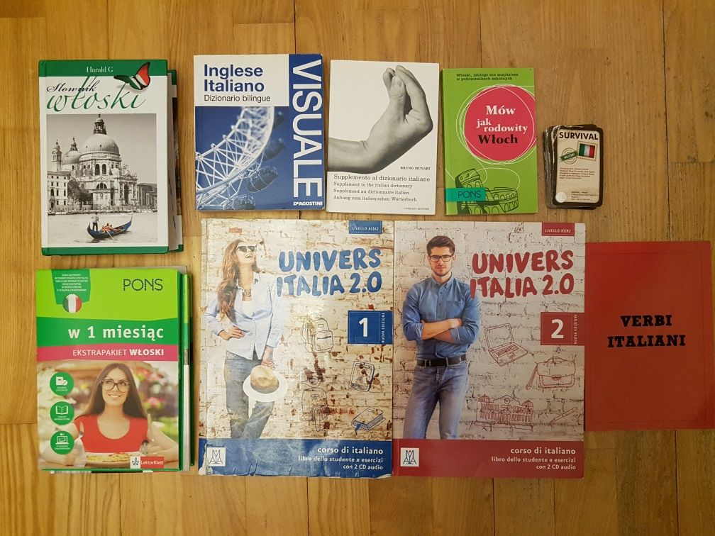 Zestaw materiałów do nauki włoskiego
