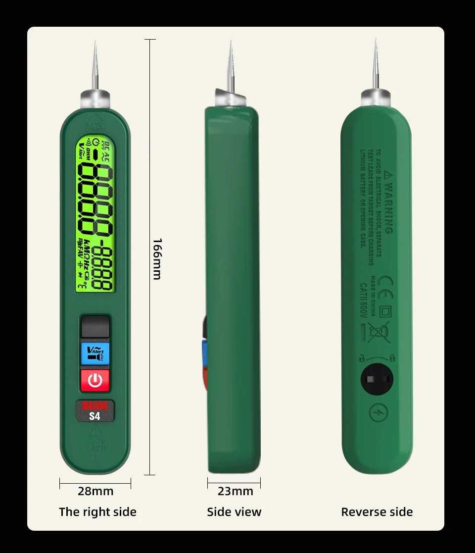 Tester czujnik napięcia BSIDE S4 w formie długopisu 12V-300V