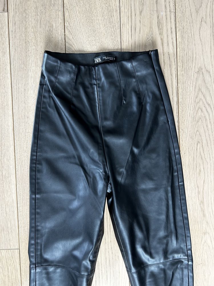 Zara legginsy XS nowe sztuczna skóra