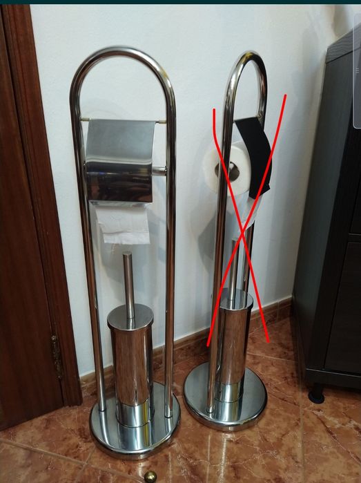 Piaçaba para casa de banho WC com porta-rolos papel higiénico CANCUN C