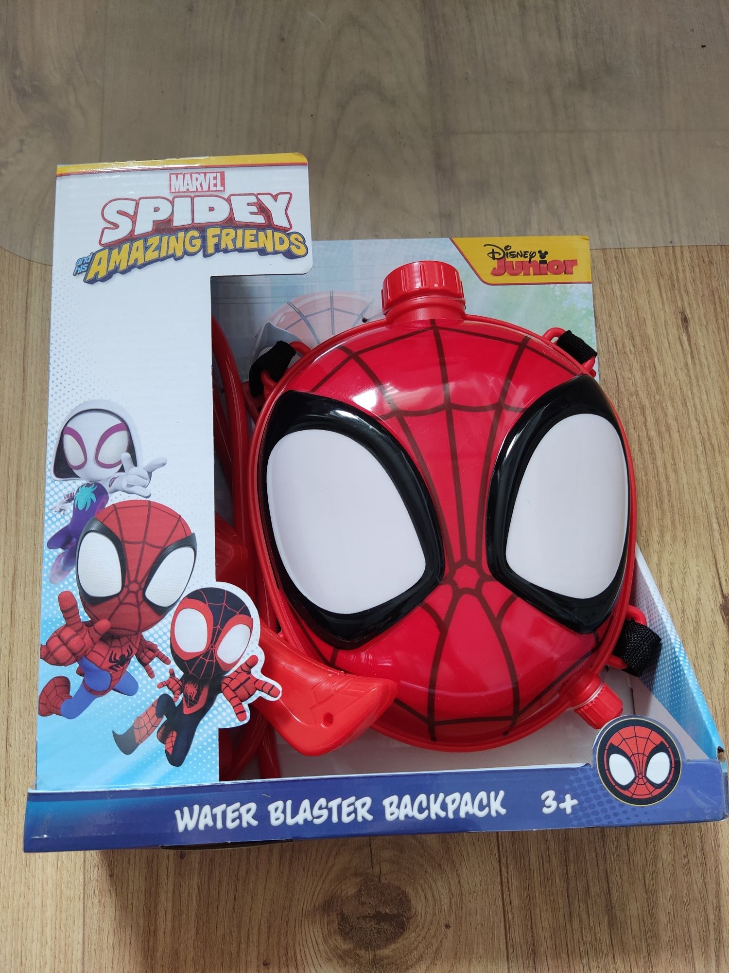 Spiderman plecak z karabinem na wodę