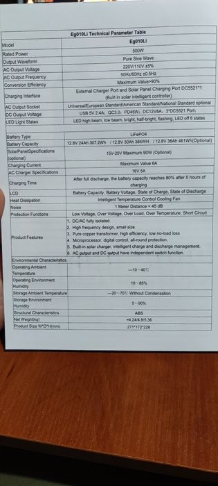 Зарядна станція Gairay Anker Bluetti EcoFlow 500 Вт/W 460 Wh