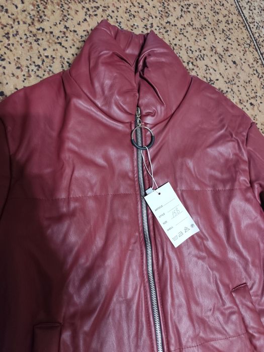 Курточка демисезонная кожзам рост 158 см
