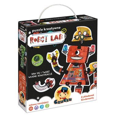 CzuCzu – Puzzle kreatywne, Robot Lab, 63 elementy, dla dzieci 3+