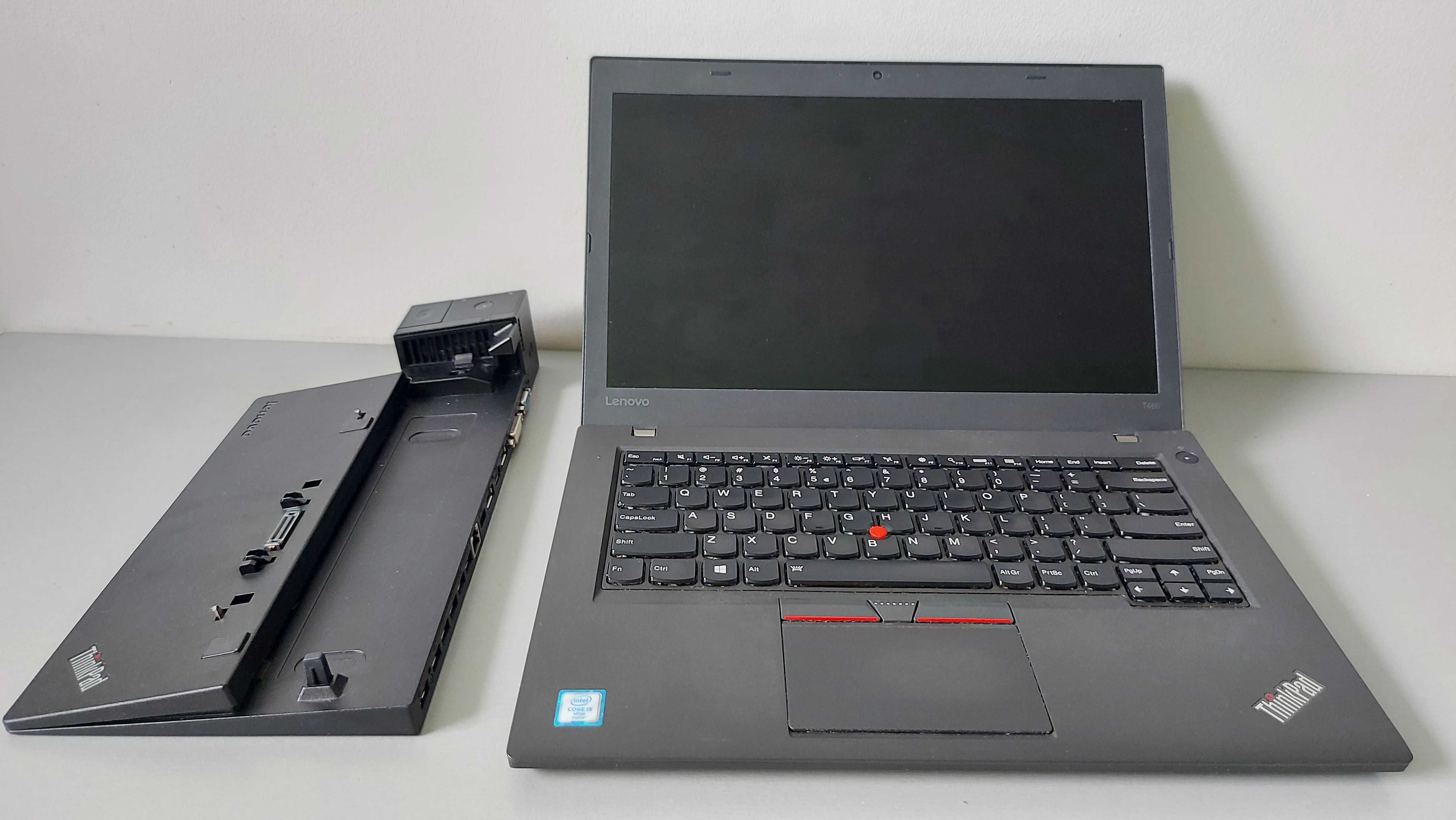 Laptop Lenovo ThinkPad T460 14" | i5 | 8 GB | SSD 120 | Win10 + Stacja