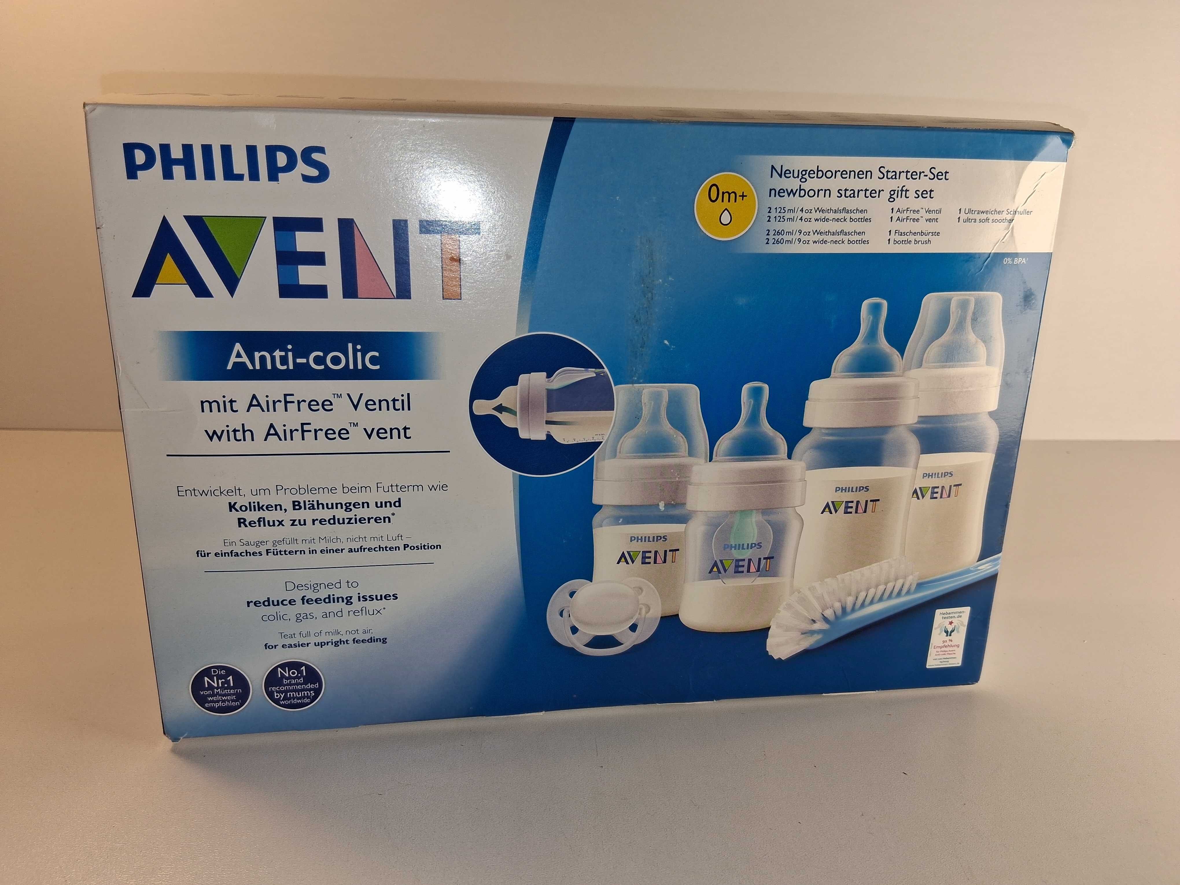 G022 Philips Avent Zestaw Startowy Butelki Antykolkowe AirFree Wentyl
