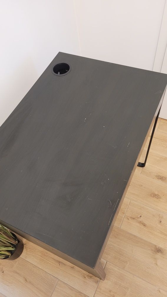 Biurko czarne z szufladą_ Ikea Micke
