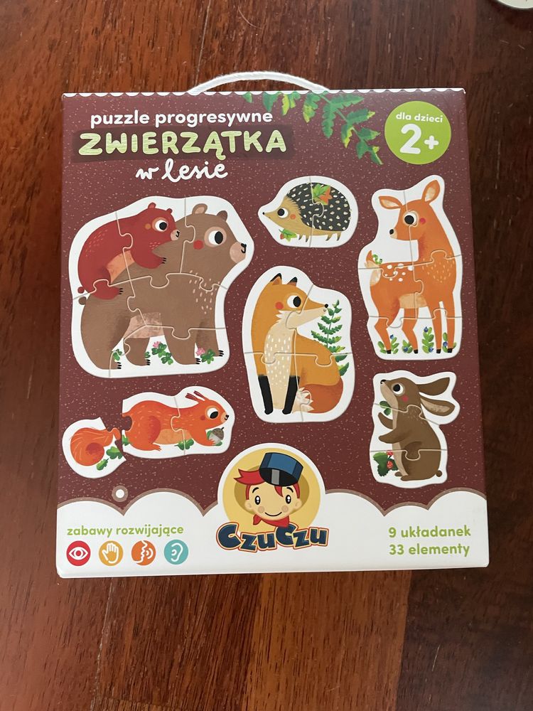 CzuCzu puzle progresywne zwierzęta w lesie
