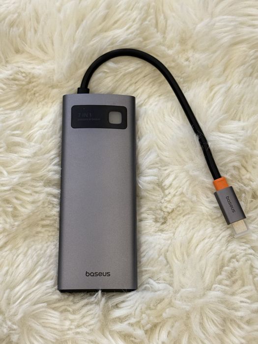 Koncentrator Baseus USB C 7 w 1 z 4K60Hz HDMI, 100W PD