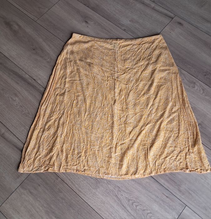 Midi spódnica w drobne kwiatuszki wiskoza 4XL-5XL 48-50