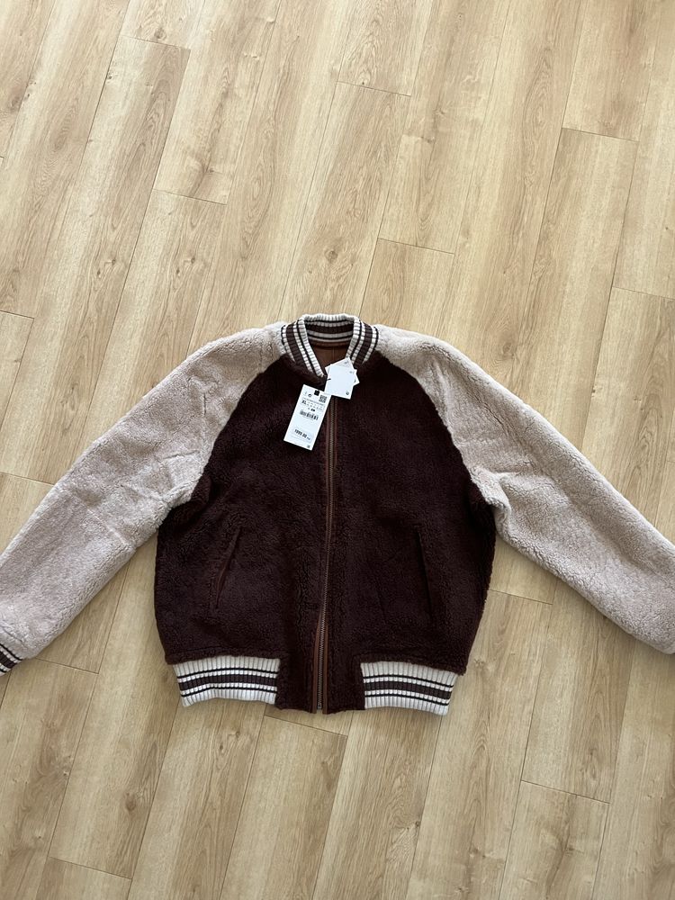 Zara kurtka 1999 zł męska skóra z włosiem ciepła premium skórzana