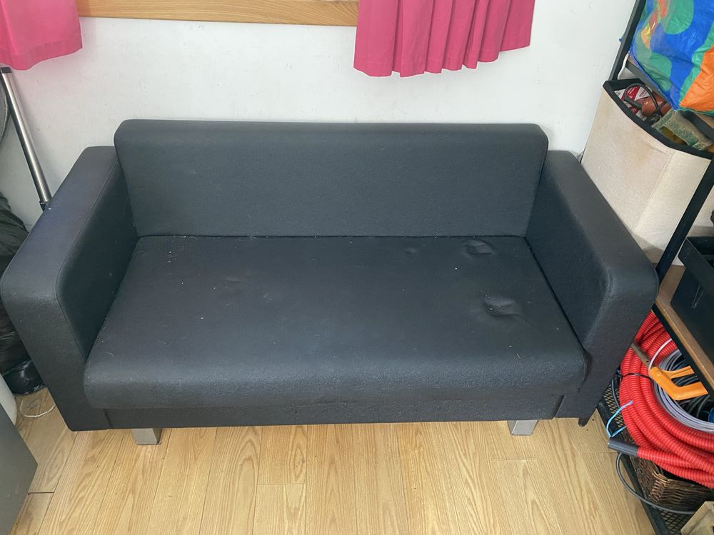 Sofa 2 lugares preto