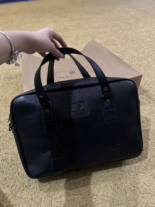 Шкіряна сумка Mastak "ДЕНВЕР" у лімітованому чорному кольорі