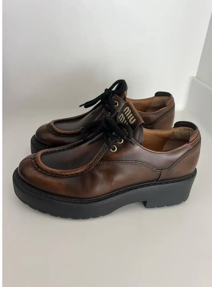 Botki Lofery skórzane Miu Miu! PREMIUM ! Dwa kolory 36-41