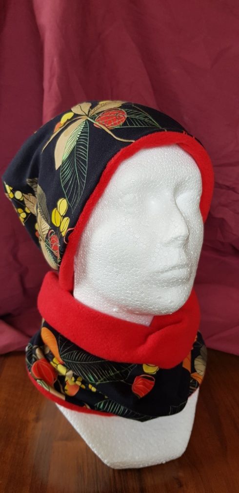 Czapka + komin damski