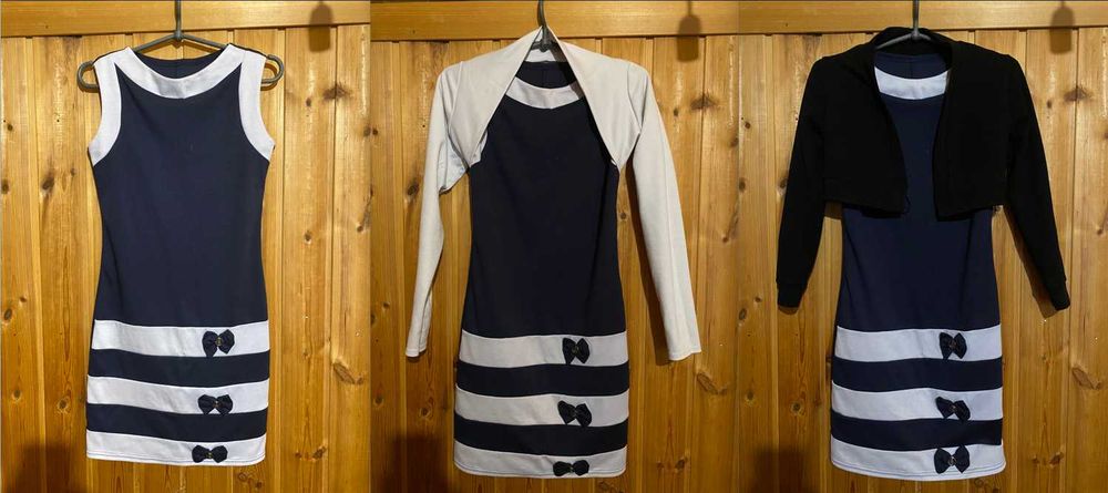 піджак, блузка, сукня з болеро, спідниця