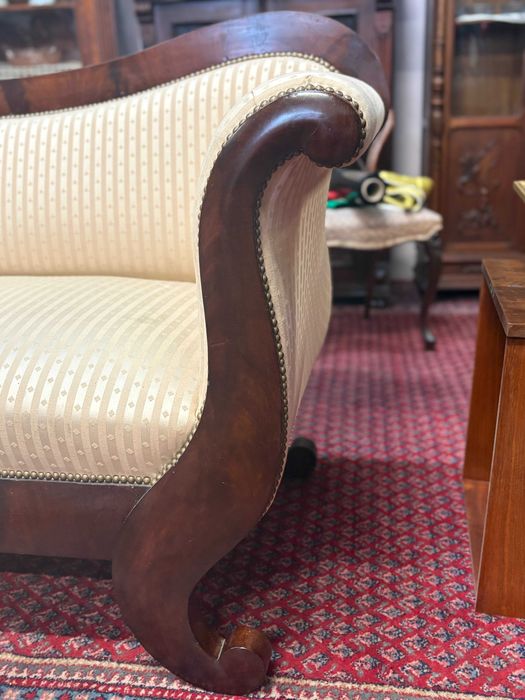 XIX w. Sofa biedermeier w mahoniu
