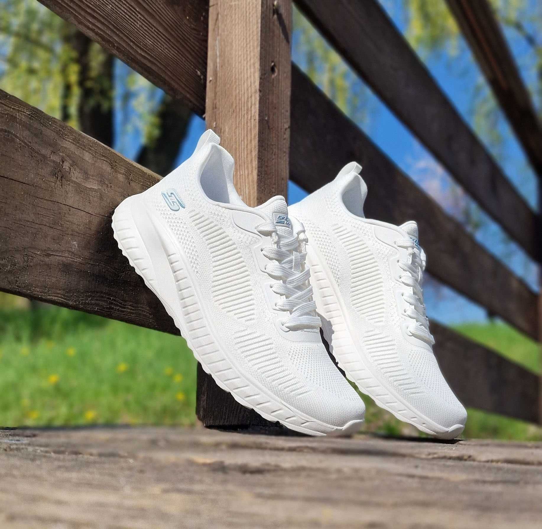 Жіночі кросівки Skechers BOBS Squad Chaos-Face Off White оригінал.