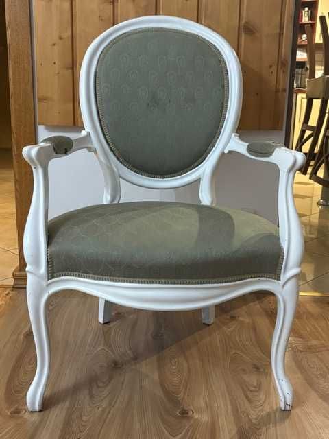 krzesło/fotel biało-zielony