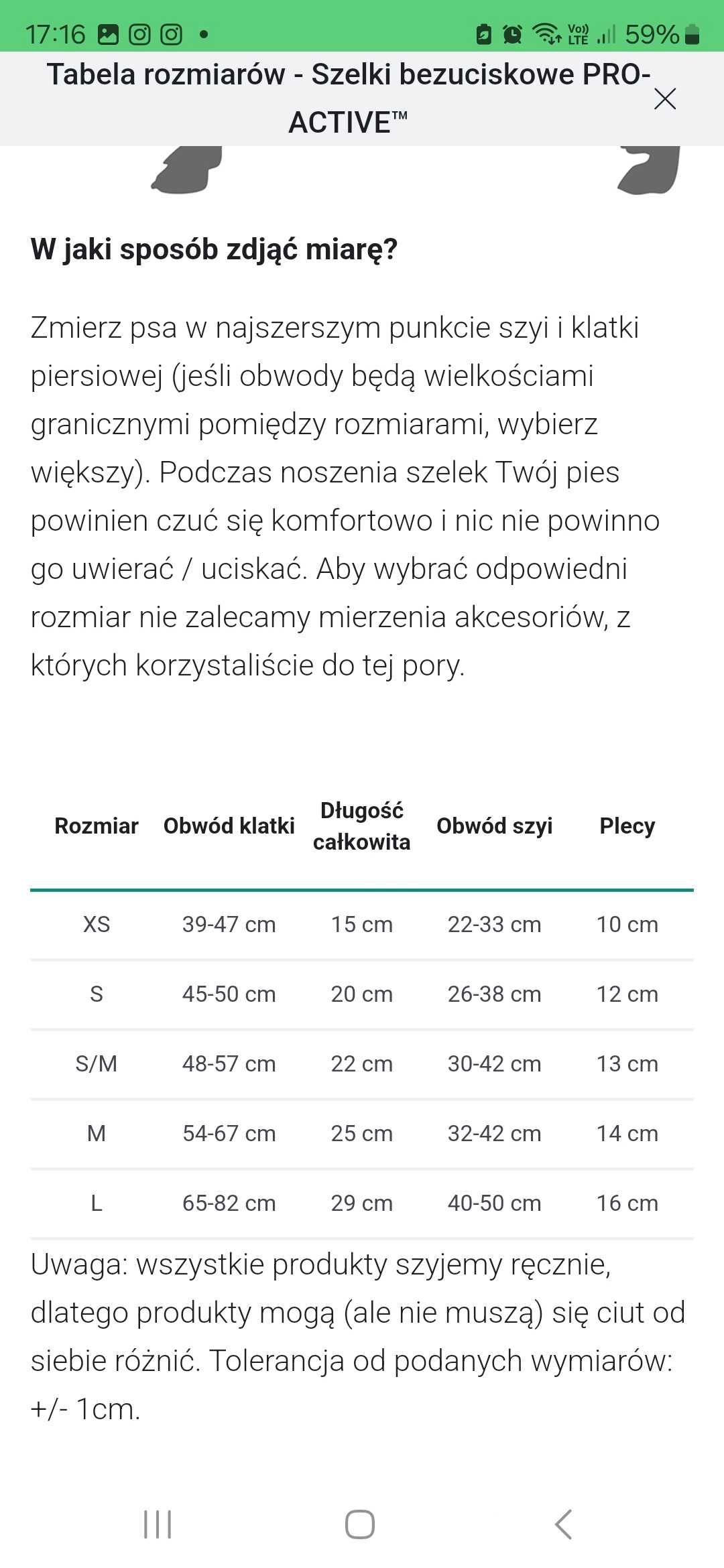 Szelki dog's profit rozmiar S