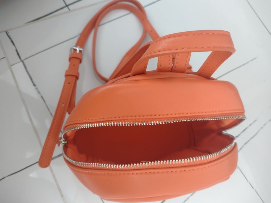 Mohito pomarańczowy mały plecak damski z ekoskóry