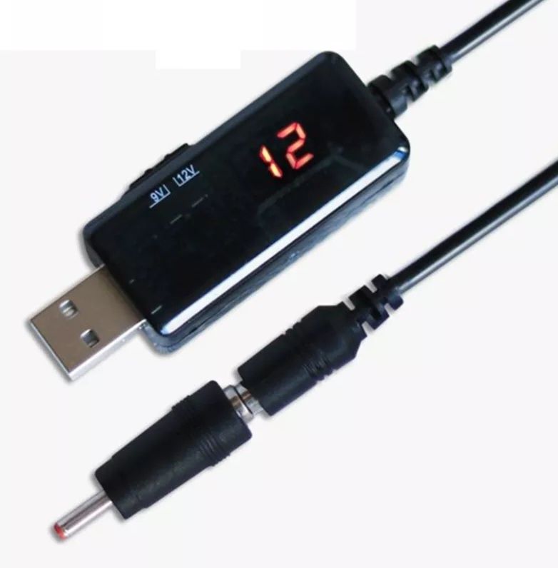 Кабель перетворювач USB-DC для роутера 9V/12V з перемикачем живлення