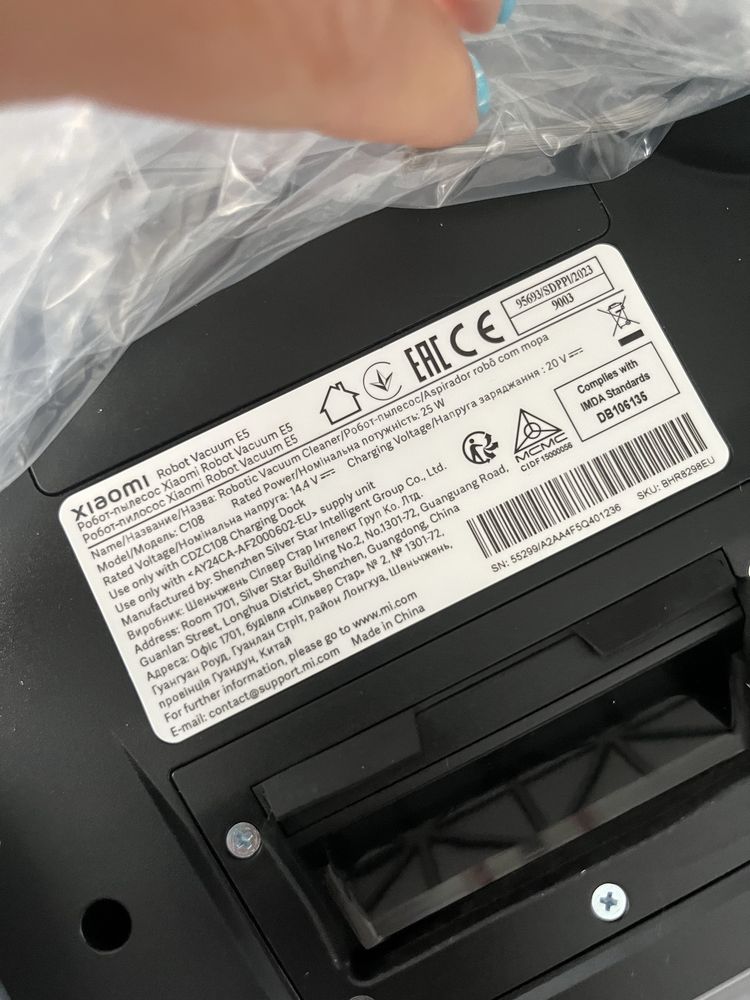 Robot sprzątający XIAOMI Vacuum E5 EU Czarny