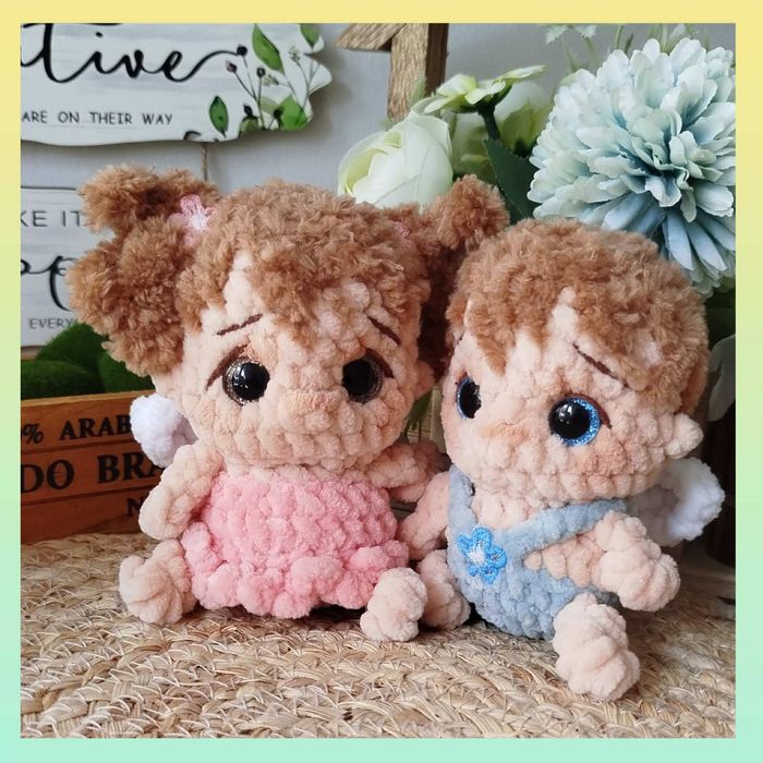 Anioł, prezent na Wielkanoc.. Maskotka szydełkowa 10 cm