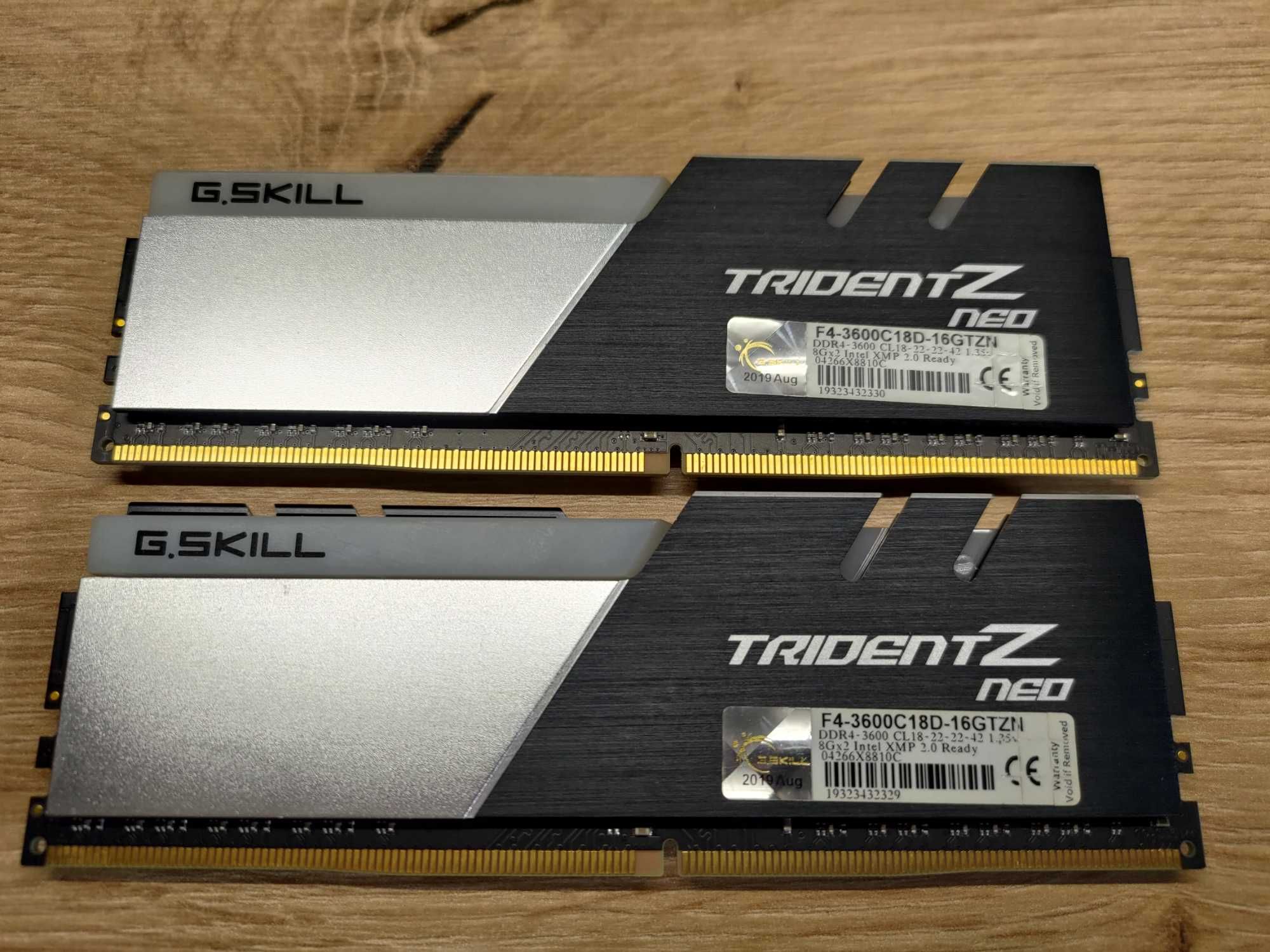 G.Skill Trident Z Neo 2×8 GB DDR4 3600 MHz CL18 – bez pudełka