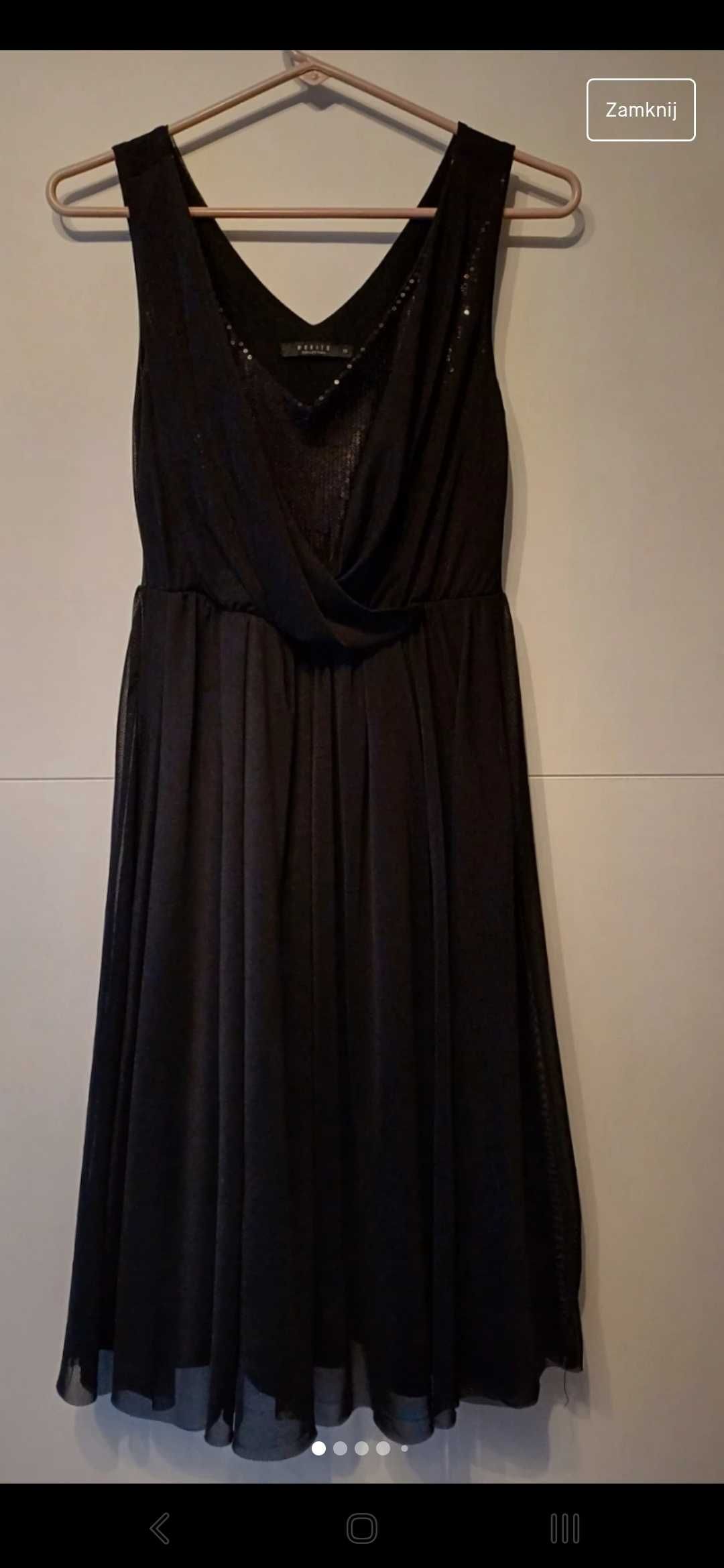 Sukienka koktajlowa, cekiny rozmiar 36