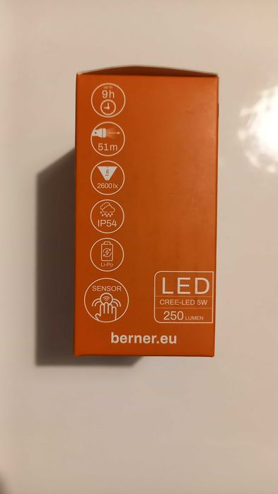 Lampa czołowa Sensor USB-C 250lm Berner