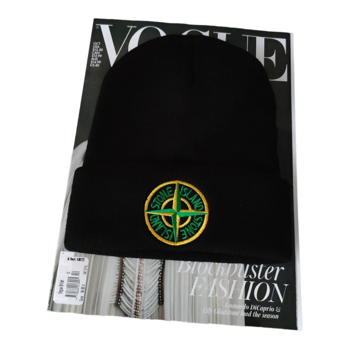Czarna czapka zimowa STONE ISLAND, beanie, nowa, streetwear hype