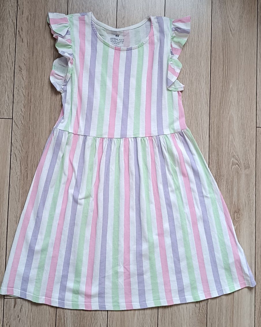 Letnia sukienka H&M, rozm. 134/140 cm, BDB