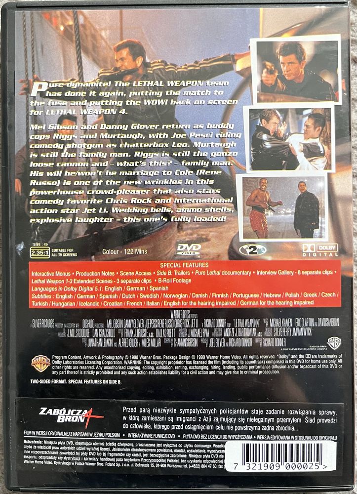 Zabójcza broń 4 DVD - napisy PL